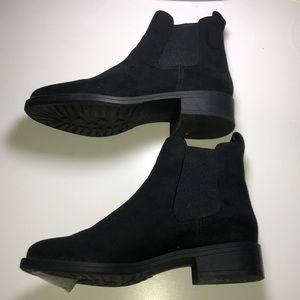 H&M Black Suede Booties